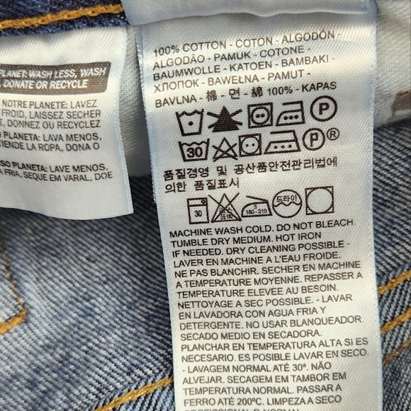 Levis 505 Straight Leg Medium Wash 100% Cotton Denim Jeans 33 × 32 - Picture 9 of 9